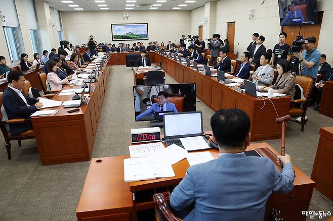 ▲ 기후에너지환경노동위원회 전체회의 전경 <자료사진 정기훈 기자>