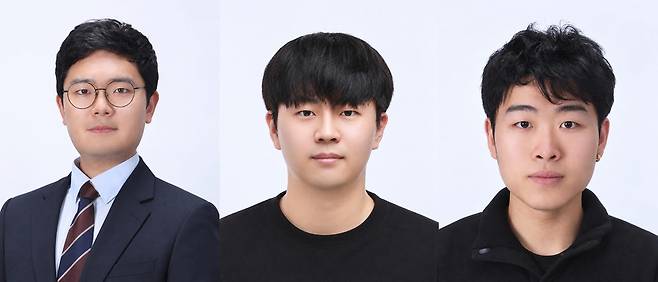 왼쪽부터 김세영 교수, 김상윤 석사, 진신저 석사.(사진=단국대)