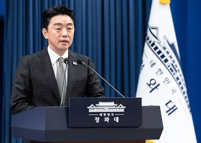 강훈식 비서실장이 30일 청와대에서 인사 관련 브리핑을 하고 있다. 2026.8.30. 뉴스1