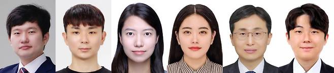 왼쪽부터 양지웅·이경훈(DGIST), 최문기·유지수(UNIST), 김대형(IBS 나노입자연구단), 김동찬(가천대) 공동연구팀.(사진=DGIST)