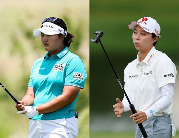 미국여자프로골프(LPGA) 투어에서 활약하는 유해란, 김효주 프로. 사진제공=ⓒAFPBBNews = News1 (사진을 무단으로 사용하지 마십시오.)