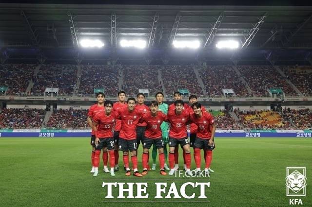 모레노 감독의 데뷔전 스타팅11./수원=KFA
