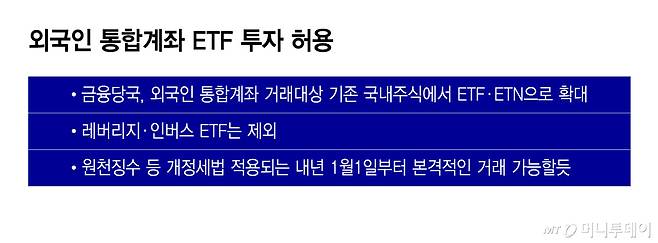 외국인 통합계좌 ETF 투자 허용/그래픽=윤선정