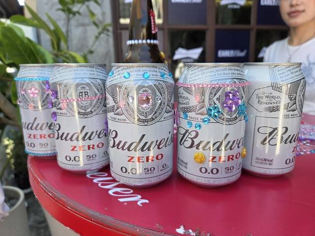 맥주캔에 꾸며진 비다즐링. (신단아 기자)