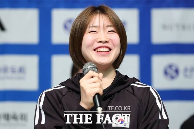 허미미(사진)는 1일 일본 나고야 아이치 인터내셔널 아레나에서 열리는 2026 아이치·나고야 아시안게임 유도 여자 57kg급 경기에 나선다. /뉴시스