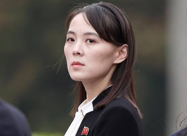 2019년 3월2일 베트남 하노이 호찌민 묘소에서 열린 헌화식에 김정은 북한 국무위원장의 여동생 김여정 노동당 부부장이 참석한 모습. 하노이=AP 뉴시스
