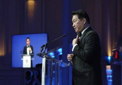 코리아소사이어티 '2026 Annual Gala'에서 인사하는 최태원 회장. 연합뉴스
