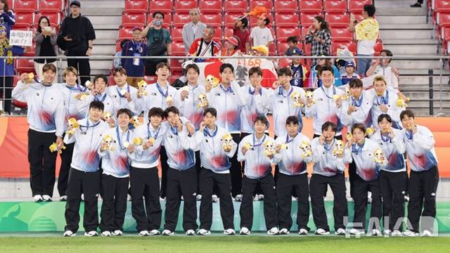 한국 축구 선수단. /사진=뉴시스 제공