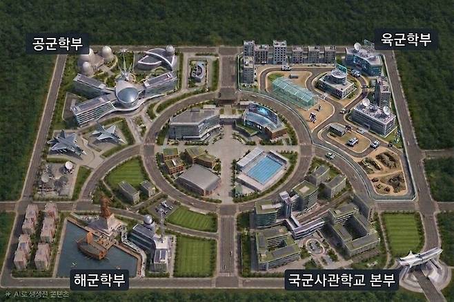 국군사관학교 예상 조감도. 국방부