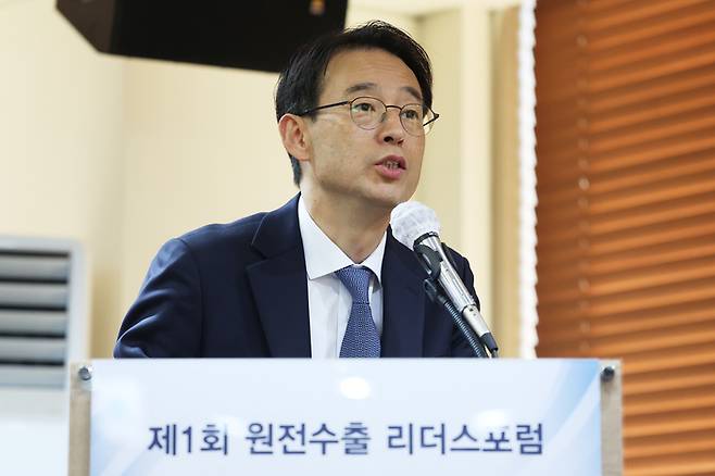 축사하는 강감찬 산업부 무역투자실장. 연합뉴스