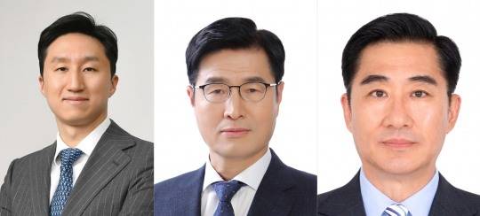 (왼쪽부터) 정기선 HD현대 회장, 이상균 HD현대중공업 총괄 부회장, 조민수 HD현대중공업 사장. /사진=HD현대