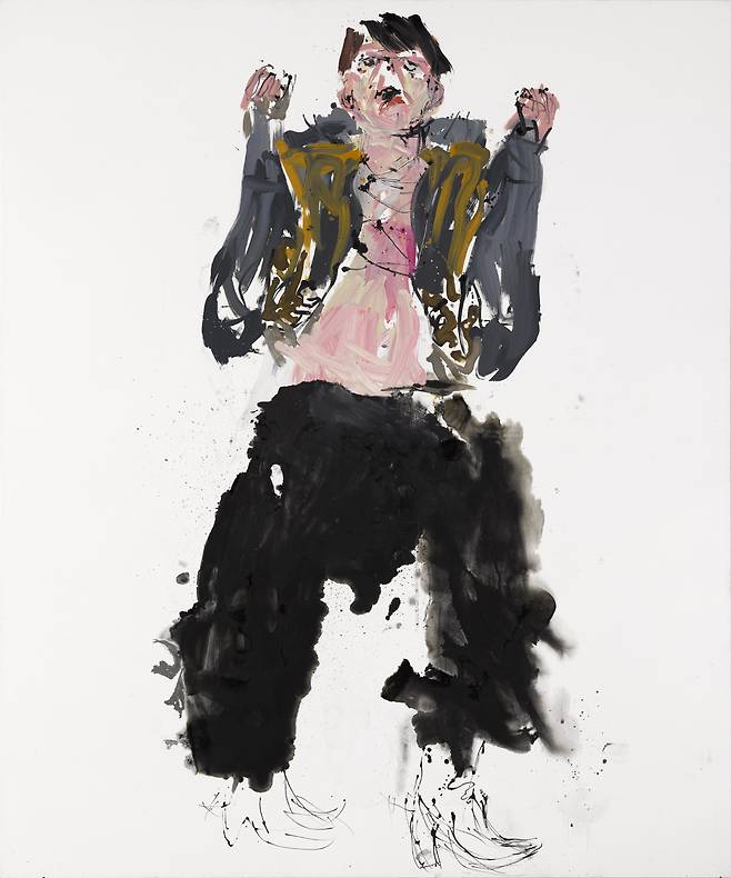 도약(리믹스), 2007, 캔버스에 유화 물감, 300 × 250 cm, 타데우스 로팍 소장. © Georg Baselitz 2026. Photo Jochen Littkemann.