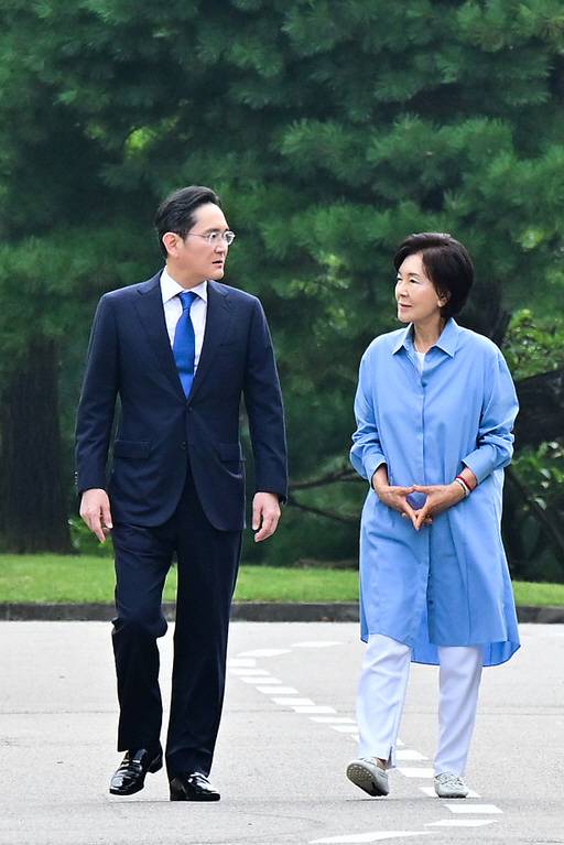 이재용 삼성전자 회장, 홍라희 前 삼성미술관 리움 관장의 모습/삼성
