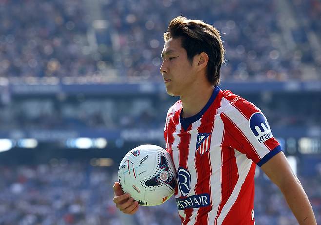 Lee Kang-in appears for Atlético Madrid on Oct. 17. REUTERS/YONHAP