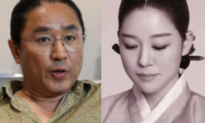 김한민 영화감독(왼쪽), 이소영 판소리 명창