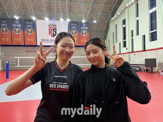 정관장의 중심을 잡아야 하는 박은진(왼쪽)과 박혜민./대전 = 이정원 기자