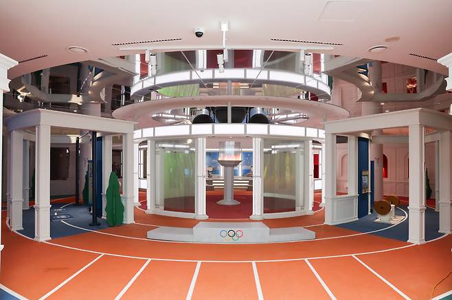 The children’s museum, located in the refurbished Seoul Olympic Museum building in Olympic Park, lets young visitors try sports using gamelike electronic equipment. NATIONAL SPORTS MUSEUM OF KOREA