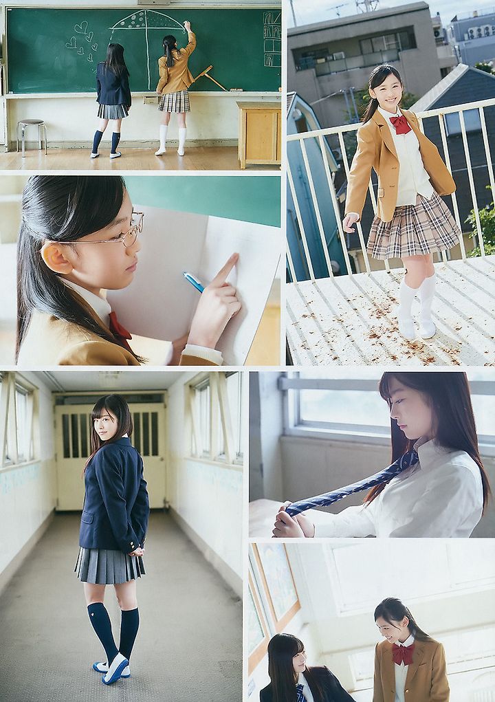 Hkt48 Misaki Aramaki And Amane Tsukiashi Luna Creciente On Young Gangan Magazine