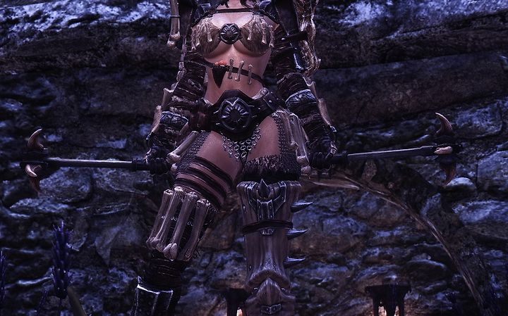 Skyrim 스카이림 Dragonbone Barbarian Armors 7b Unpb Cbbe