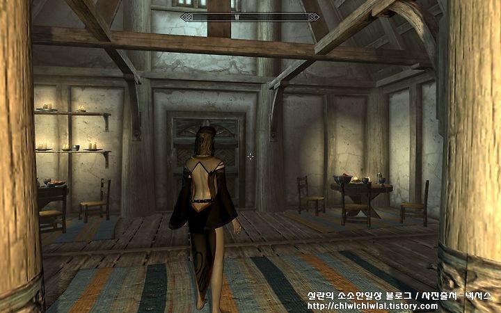 스카이림 의상모드 대마법사로브 (Transparent Silk Noturnal Dress)