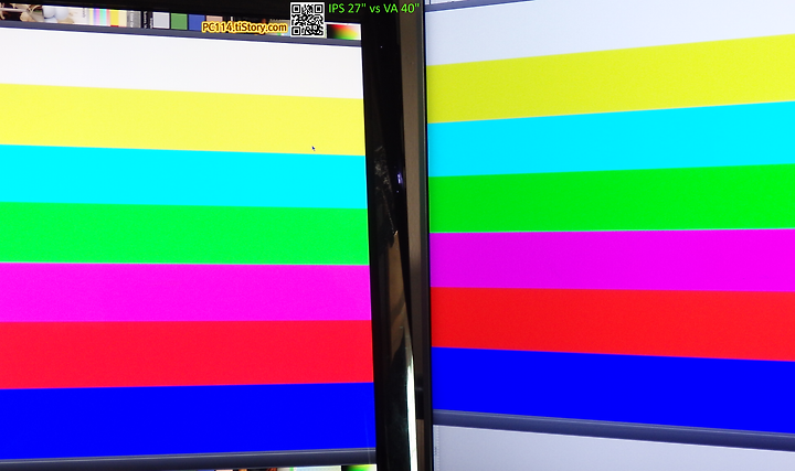 모니터 색감 TN IPS VA 패널 비교 color comparison VA vs IPS vs TN