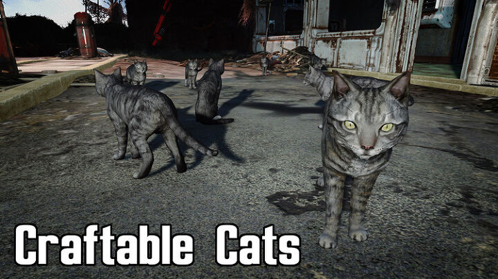 폴아웃4 모드]Craftable Cats(정착지에 고양이 배치)
