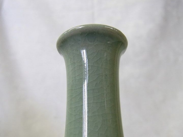 155] 부곡도방釜谷陶房 신상호申相浩, 青磁雲鶴文様花瓶 (2010.2