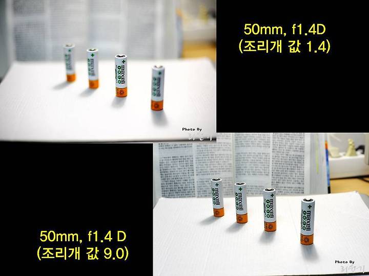 조리개 비교