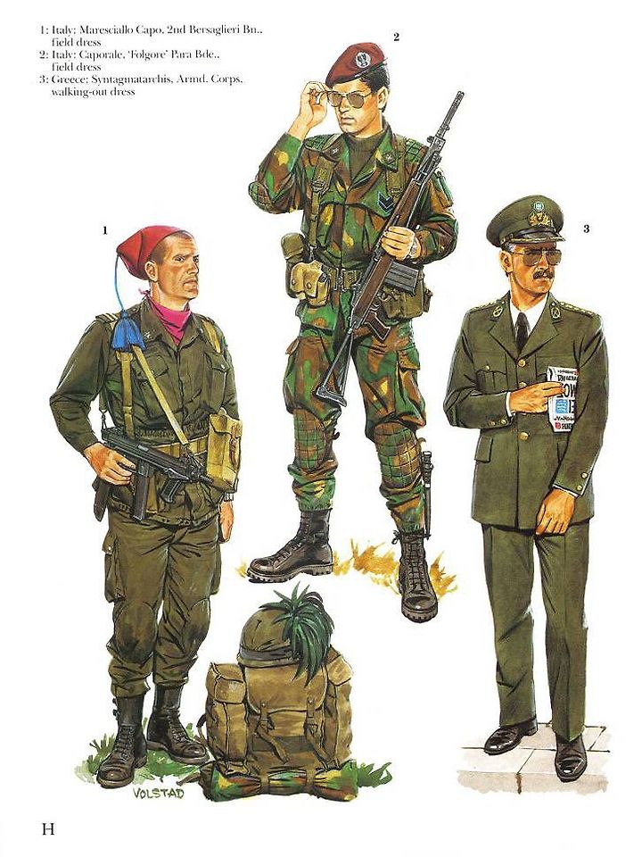 냉전시대 나토(NATO)진영 군복들(1980년대후반까지)