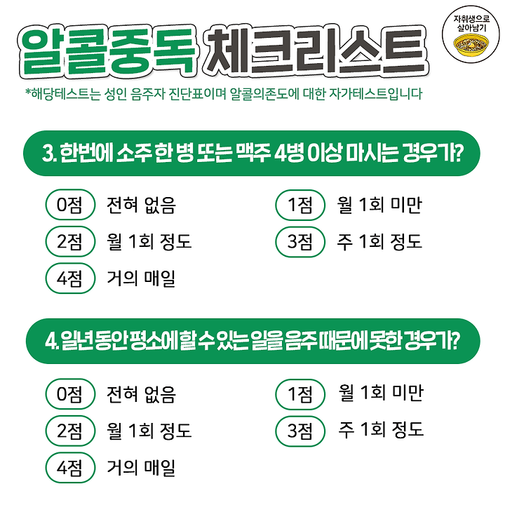 소름돋게 맞다는 알콜중독 자가진단 테스트! | 1boon 소름돋게 맞다는 알콜중독 자가진단 테스트!