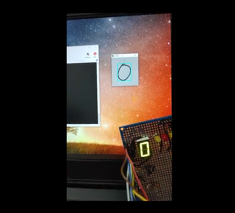 손글씨 숫자 인식하여 세븐 세그먼트에 출력하기
