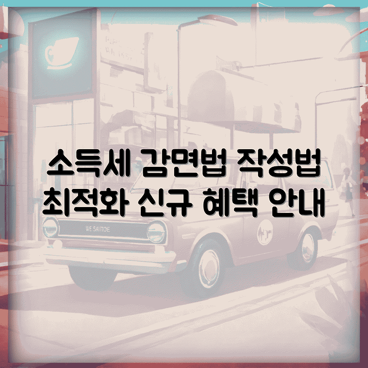 중소기업 취업자 소득세 감면신청서 양식 | 작성법 완벽가이드 | 혜택 신규받는 방법 썸네일