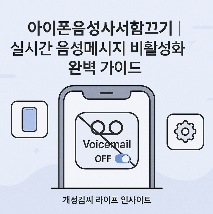 아이폰음성사서함끄기 설정 꿀팁｜실시간 음성메시지 비활성화 완벽 가이드 주제 시각자료