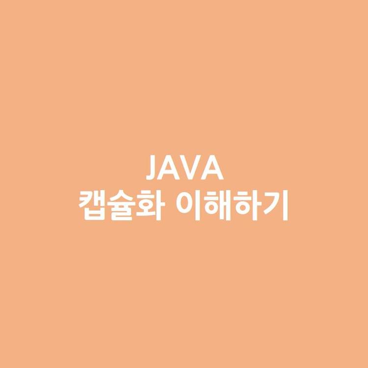 [Java] Java의 캡슐화 이해하기