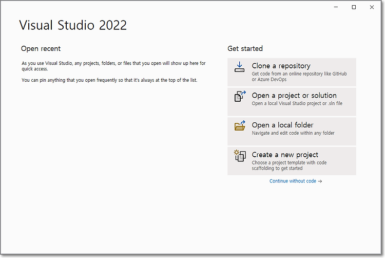 Visual Studio 2022에서 WinAPI 프로젝트 생성하는 방법