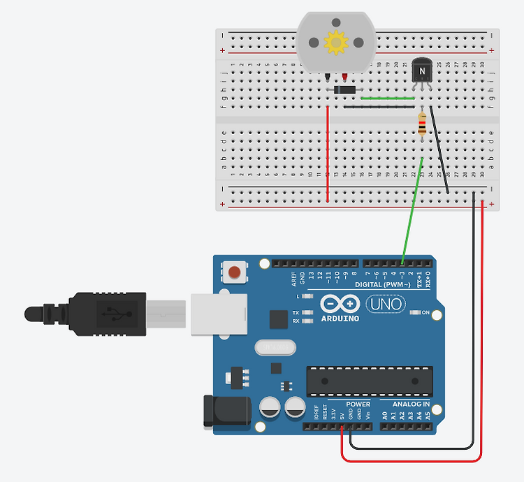[아두이노] 트랜지스터와 DC모터를 이용한 모터작동