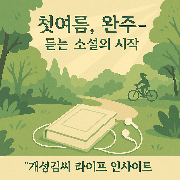 첫여름, 완주 - 김금희 신작 듣는 소설 후기와 오디오북 듣는 법 주제 시각자료