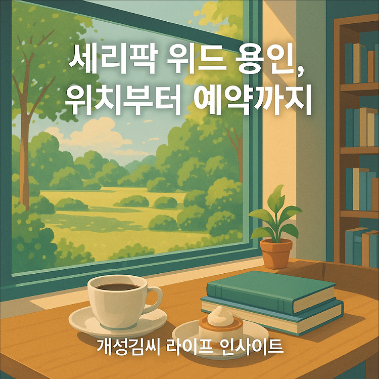 세리팍 위드 용인 카페, 위치·예약·주차 정보 완벽 가이드 주제 시각자료