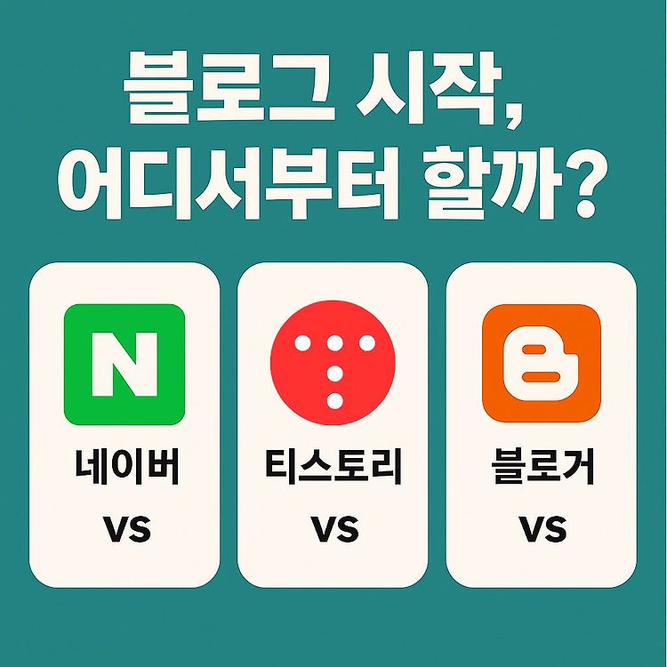 초보 블로거라면 어디서 시작해야 할까? 네이버, 티스토리, 구글 블로거 비교 완전 정리