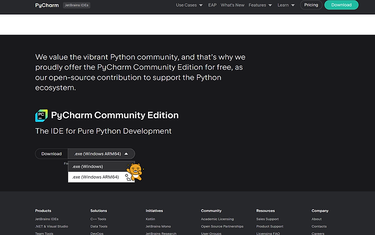 파이참 (Pycharm) 다운로드