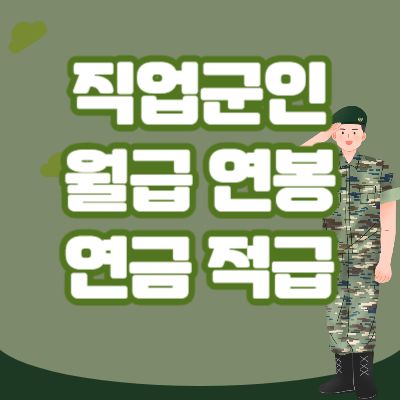 직업군인 월급 연금 연봉 계급