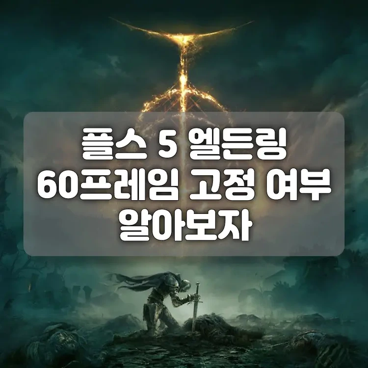 PS5 엘든링 프레임 어떻게 나오나 플스5 60프레임 고정 가능한가?