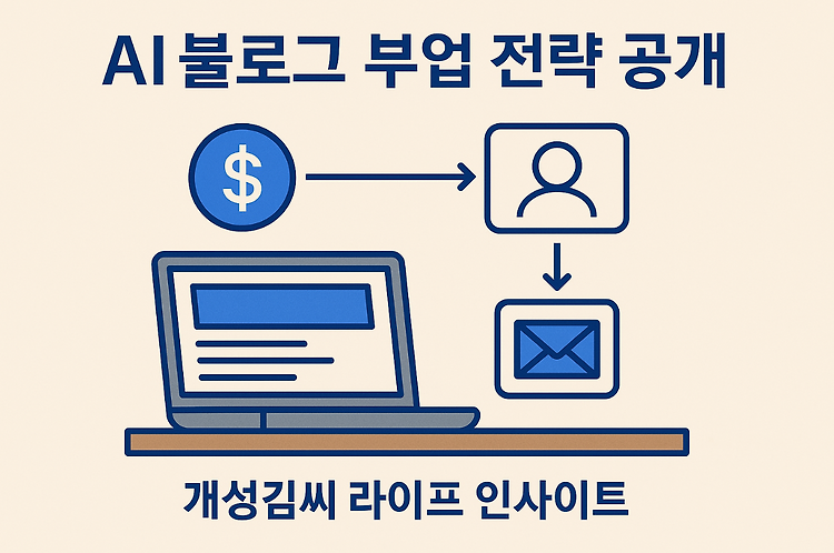 AI 블로그 부업, 월 100만원 벌어주는 자동화 전략 공개 주제 시각자료