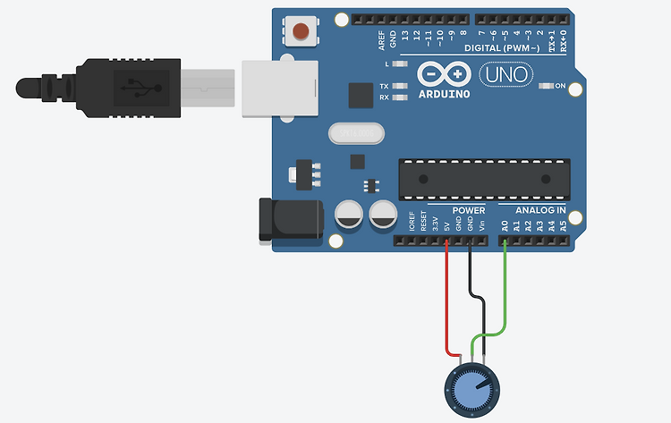 [Arduino] 아두이노 가변저항[Potentiometer] (볼륨 저항) 사용하기 (14)