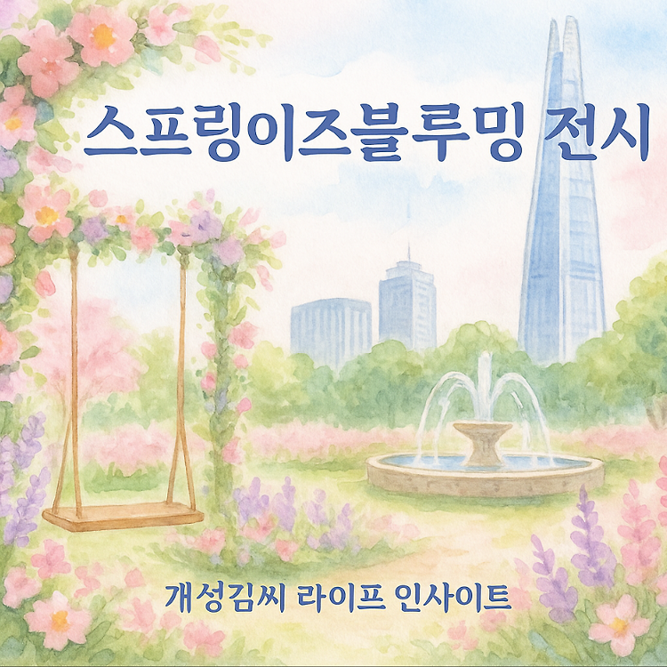 스프링이즈블루밍 전시, 잠실에서 놓치면 후회할 봄날의 정원 주제 시각자료