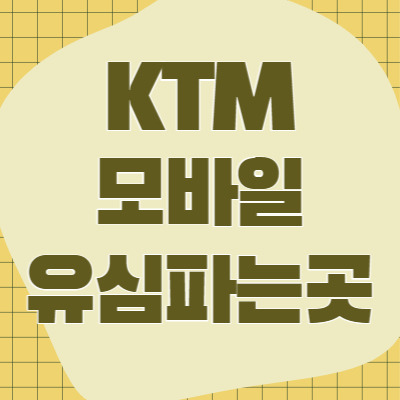 KTM모바일 유심 파는 곳과 가격 (다이렉트몰, 오픈마켓, 편의점, 마트)