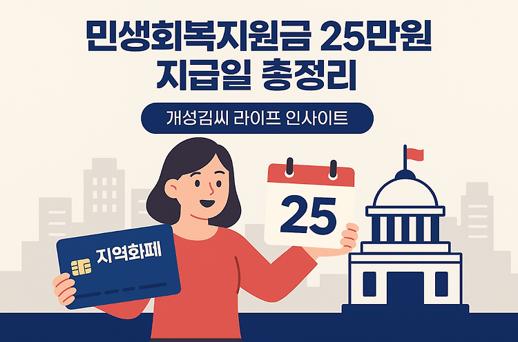 민생회복지원금 25만원 지급일, 신청 방법과 사용처 총정리 주제 시각자료