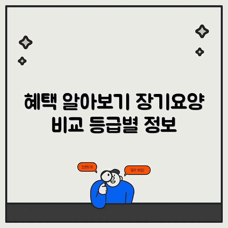노인 장기요양 등급별 혜택 5가지 1등급 2등급 3등급 4등급 5등급 비교 썸네일
