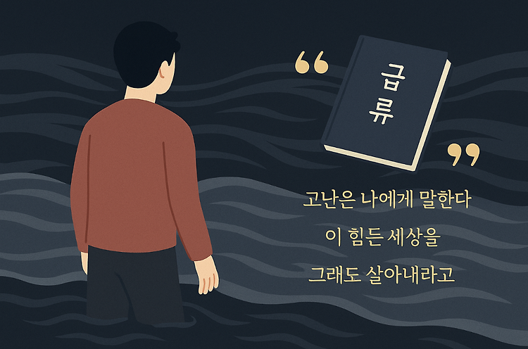 소설 『급류』, 인생의 소용돌이를 건너는 법｜급류 명대사로 남는 이야기 주제 시각자료