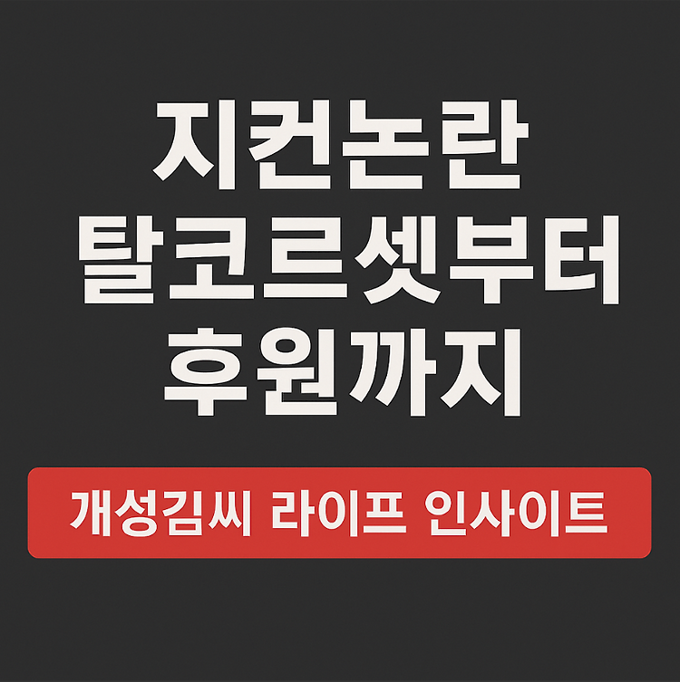 지컨논란 총정리, 탈코르셋부터 후원 논란까지 A to Z 주제 시각자료